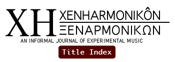 Xenharmonikôn Title Index